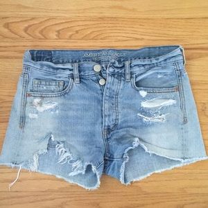 American Eagle denim distressed shorts- size 4